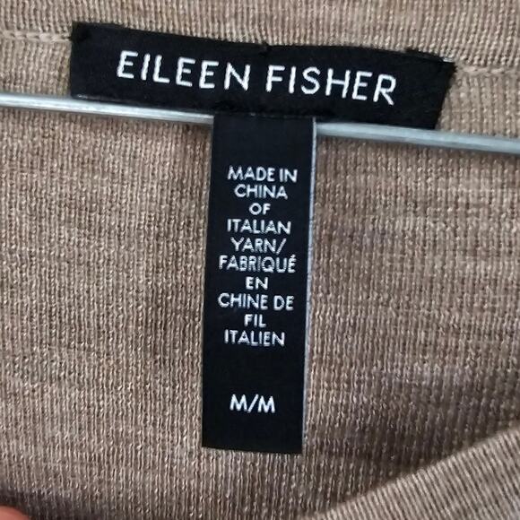 Eileen Fisher Light Brown Knit Cardigan - Picture 3 of 5